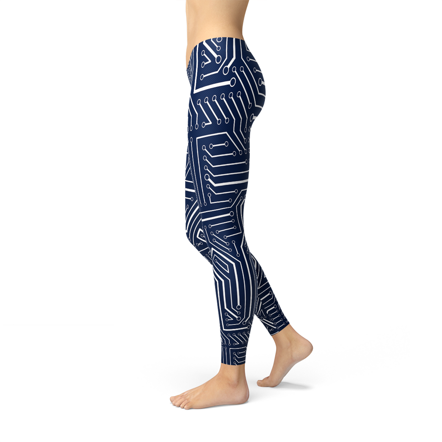 Womens Navy Blue Circuit Leggings