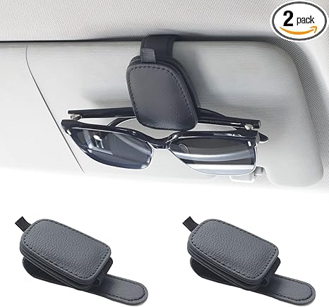 2 Packs Sunglasses Holders for Car Visor