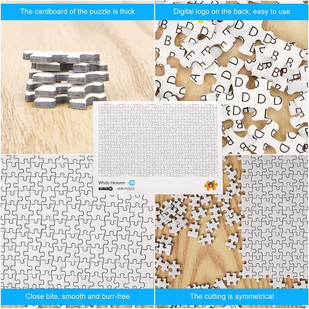 1000 Pieces White Hell Puzzle for Adults Kids