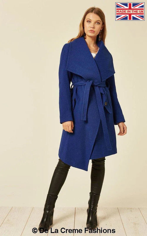 Wool Blend Large Lapel Duster Coat