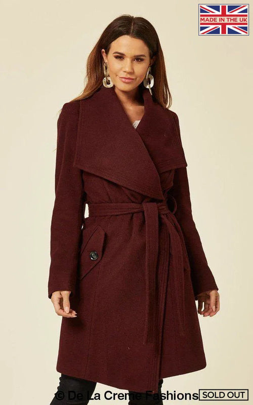 Wool Blend Large Lapel Duster Coat