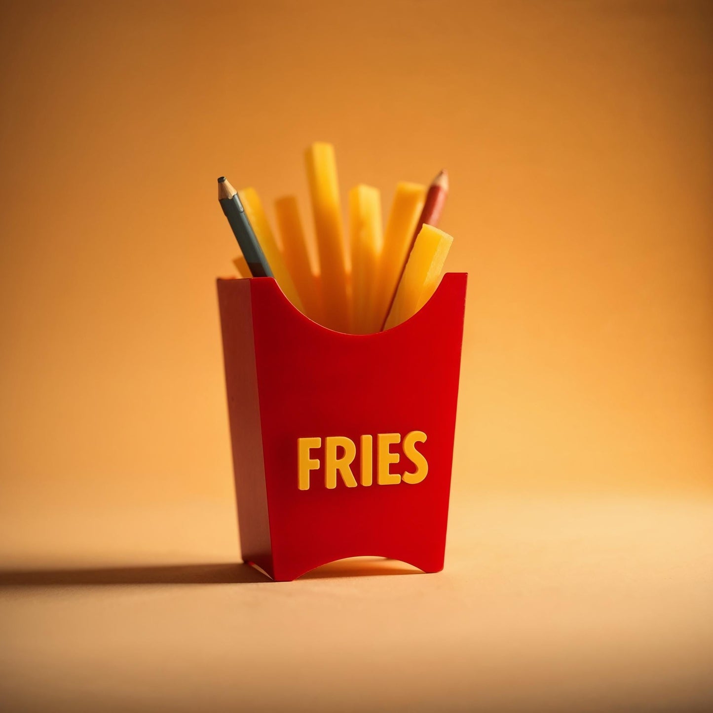 3D-Printed French Fry Pencil Holder  Fun Desk Organizer for Fast Food