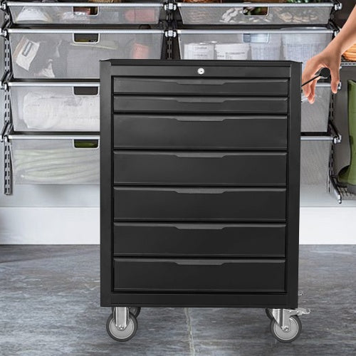 7-Drawer Rolling Tool Chest Cabinet, Large Capacity Metal Tool Box