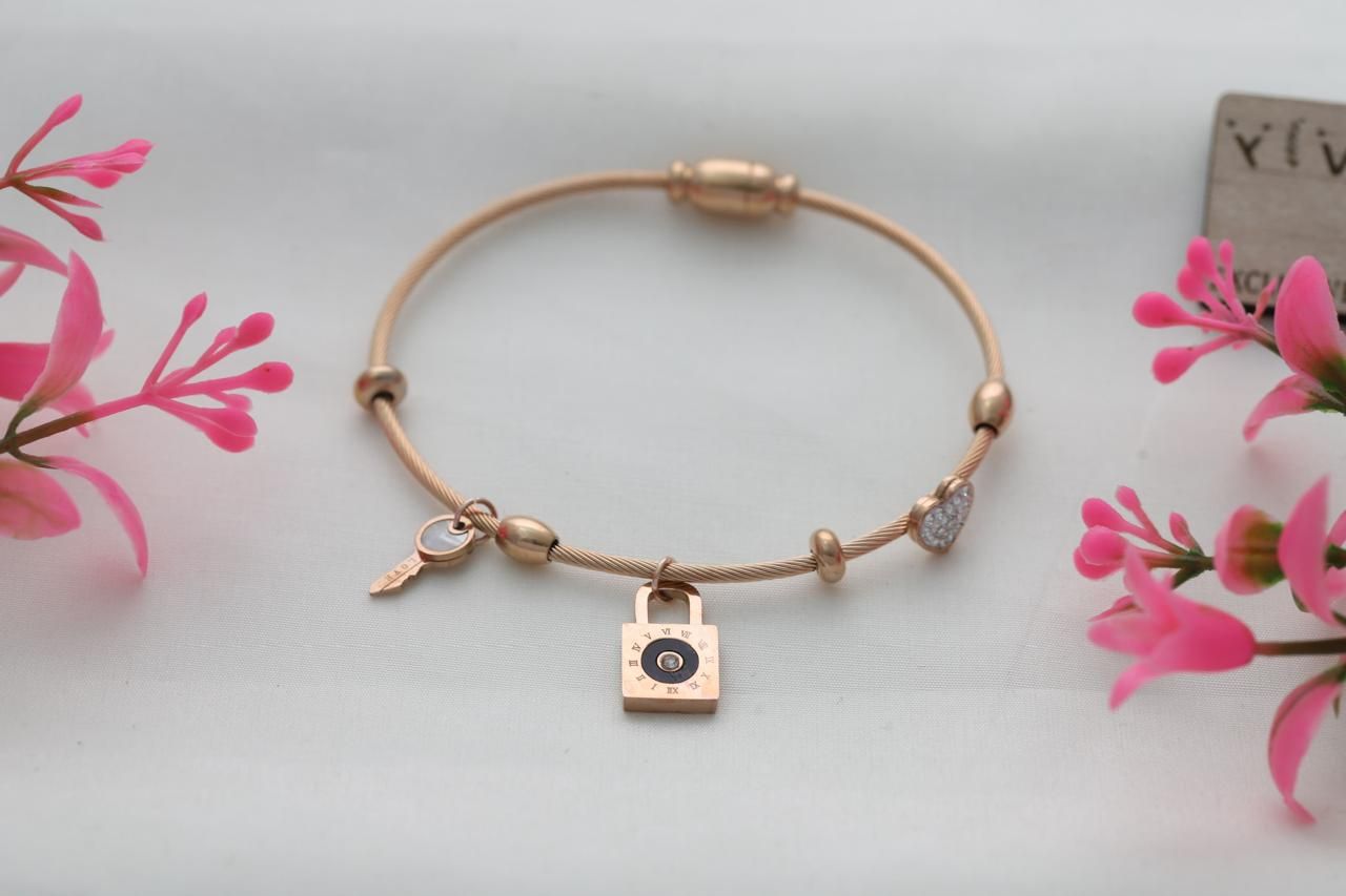 Brass Bracelets for Women Rose Gold