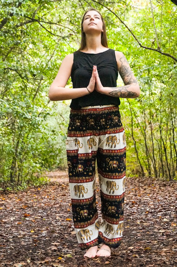 Black ELEPHANT Pants Women Harem Pants Boho Pants