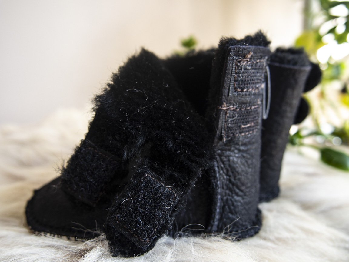 Baby Black Sheepskin Boots.