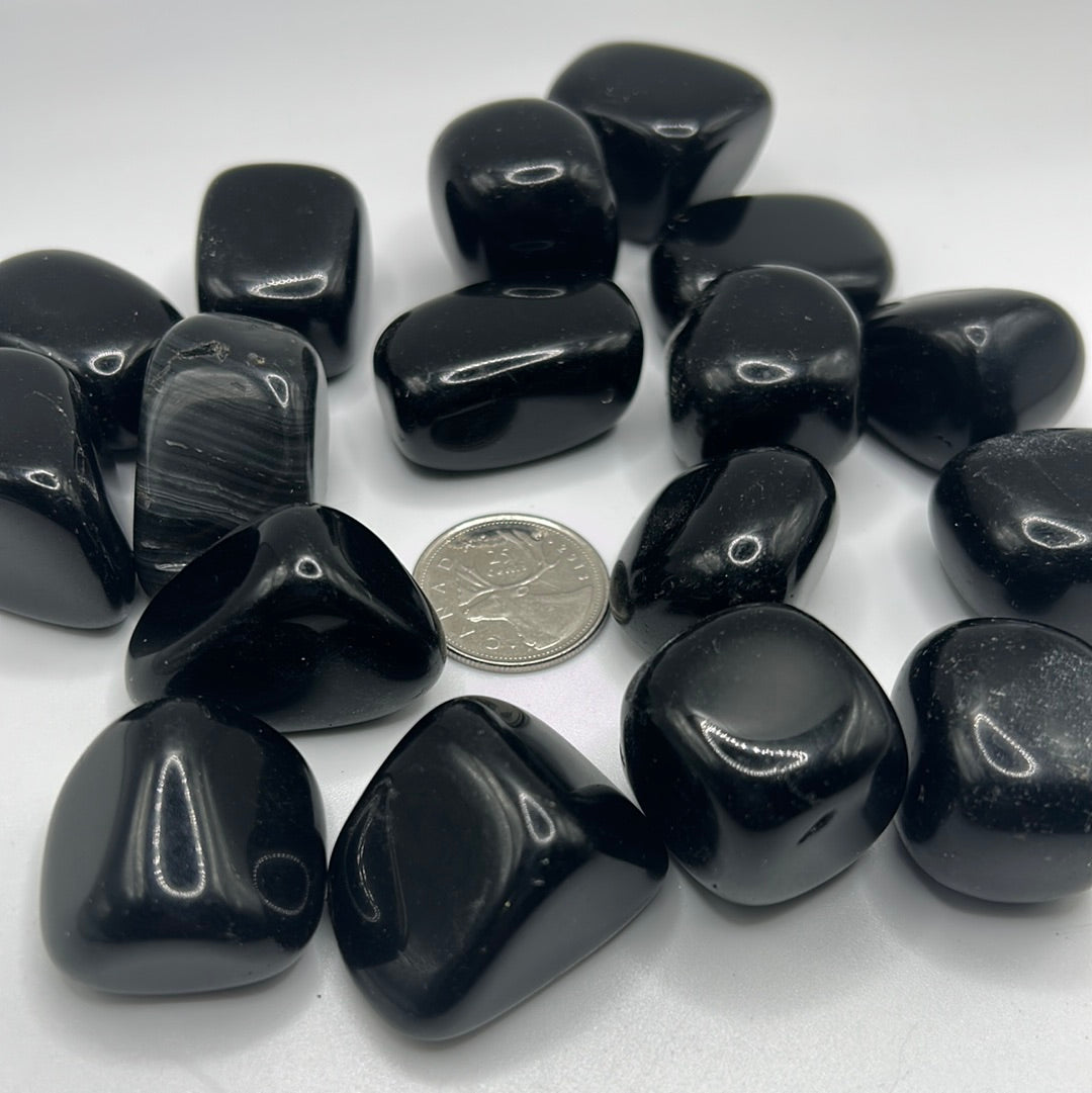 Black Obsidian Tumbled Healing Stones