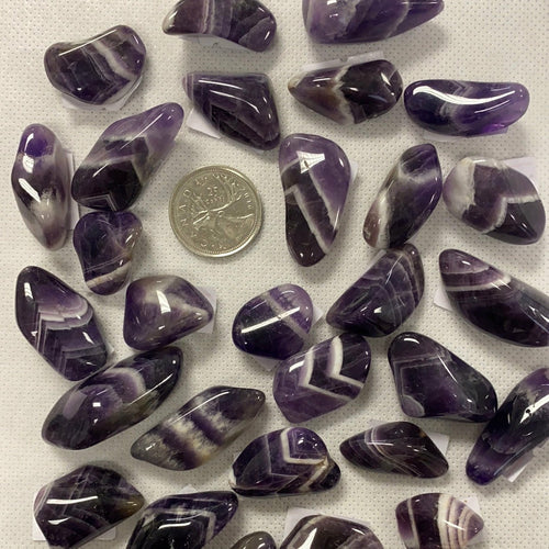 Banded Amethyst Tumbled Stones