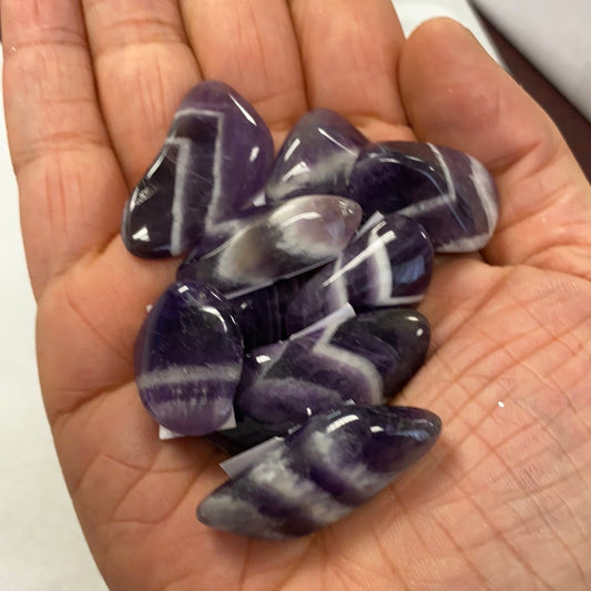 Banded Amethyst Tumbled Stones