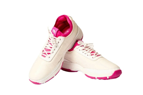 Women's Lynx Deerskin Golf Shoes in Pink