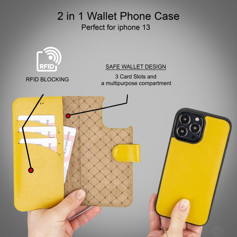 Apple iPhone 13 Series Colorful Detachable Leather Wallet Case - MW