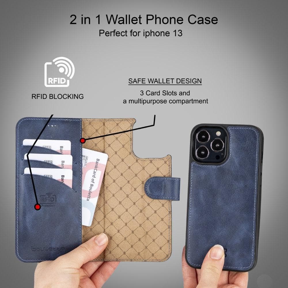 Apple iPhone 13 Series Colorful Detachable Leather Wallet Case - MW