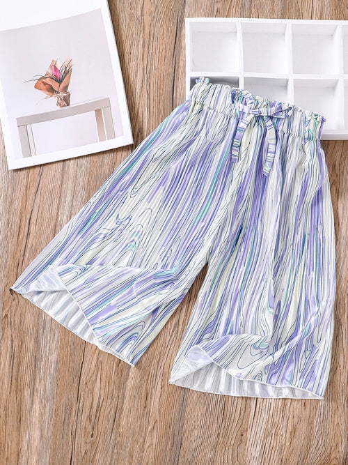 Summer Baby Girls Breathable Thin Abstract Pattern Cheap Pants