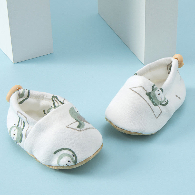 Summer Hot Selling Baby Simple Cartoon Print Soft Sole Anti-slip Shoes