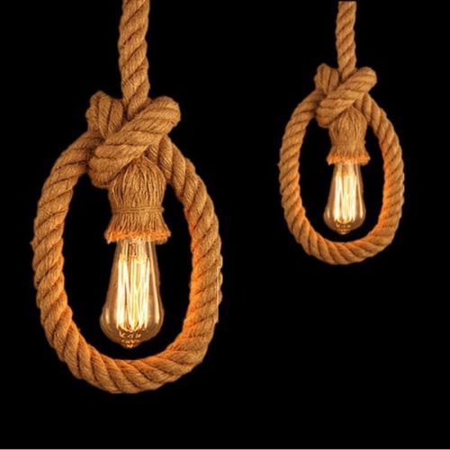 2m Rope Cage Vintage Ceiling Pendant Light ~3618