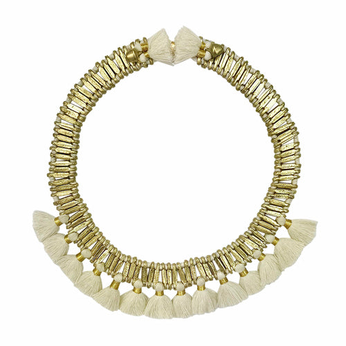 Temple Tassel Collar Necklace